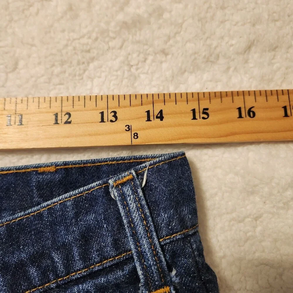 Vintage 70s Levi's 563 Orange Tab Flare Leg Talon Brass Zipper Jeans Size 29x31